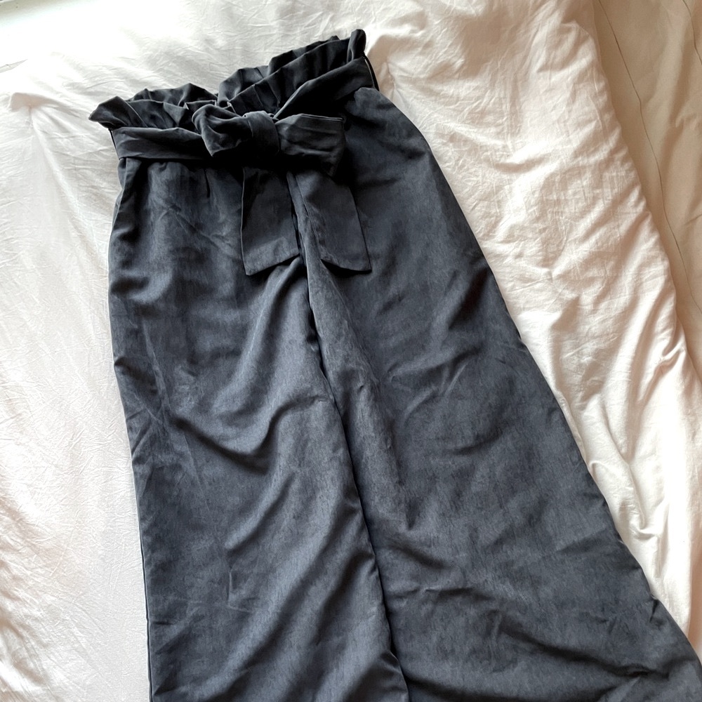 Paper Bag Suede Pants